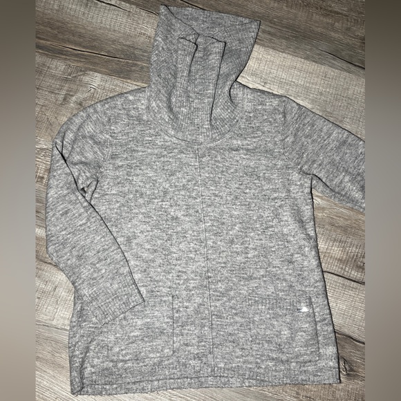 Calvin Klein Gray Ribbed Turtleneck Sweater Dress M - Picture 1 of 15